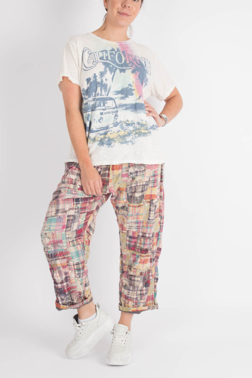 Magnolia Pearl Where The Poppy Grows T-Shirt MP105206 ,Magnolia Pearl Patchwork Miner Pants MP105204 