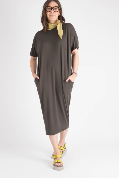 By Basics Dress With Boat Neck BB100241 ,By Basics Small Triangle Necktie BB100242 ,Lofina Sandals LF220048 
