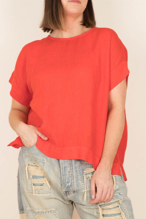bb100078 - By Basics Linen Boxy Top @ Walkers.Style women's and ladies fashion clothing online shop