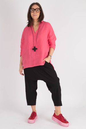 bb100277 - By Basics Wide Linen Blouse @ Walkers.Style women's and ladies fashion clothing online shop