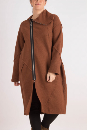 wk105194 - WENDYKEI Wool Coat with Zip @ Walkers.Style buy women's clothes online or at our Norwich shop.