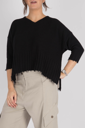 lb240263 - Lurdes Bergada V-Neck Sweater @ Walkers.Style buy women's clothes online or at our Norwich shop.